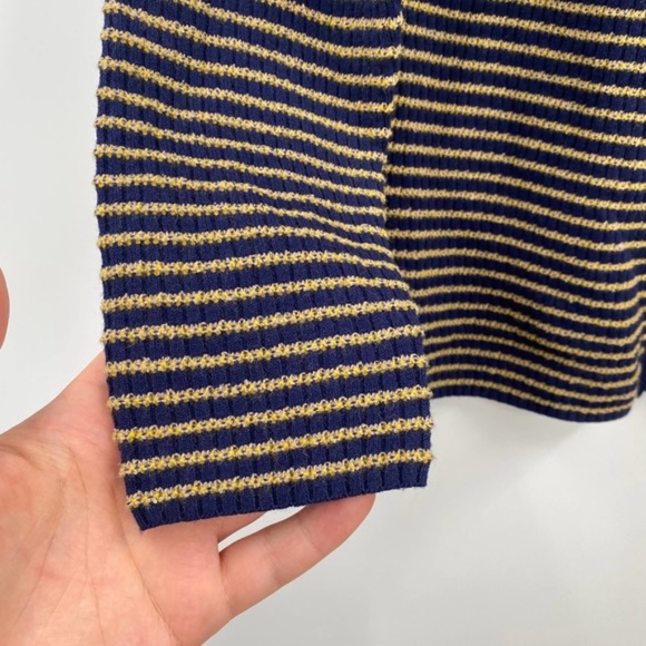 FRAME Striped Off-The-Shoulder Sweater, sz S - Picture 9 of 10